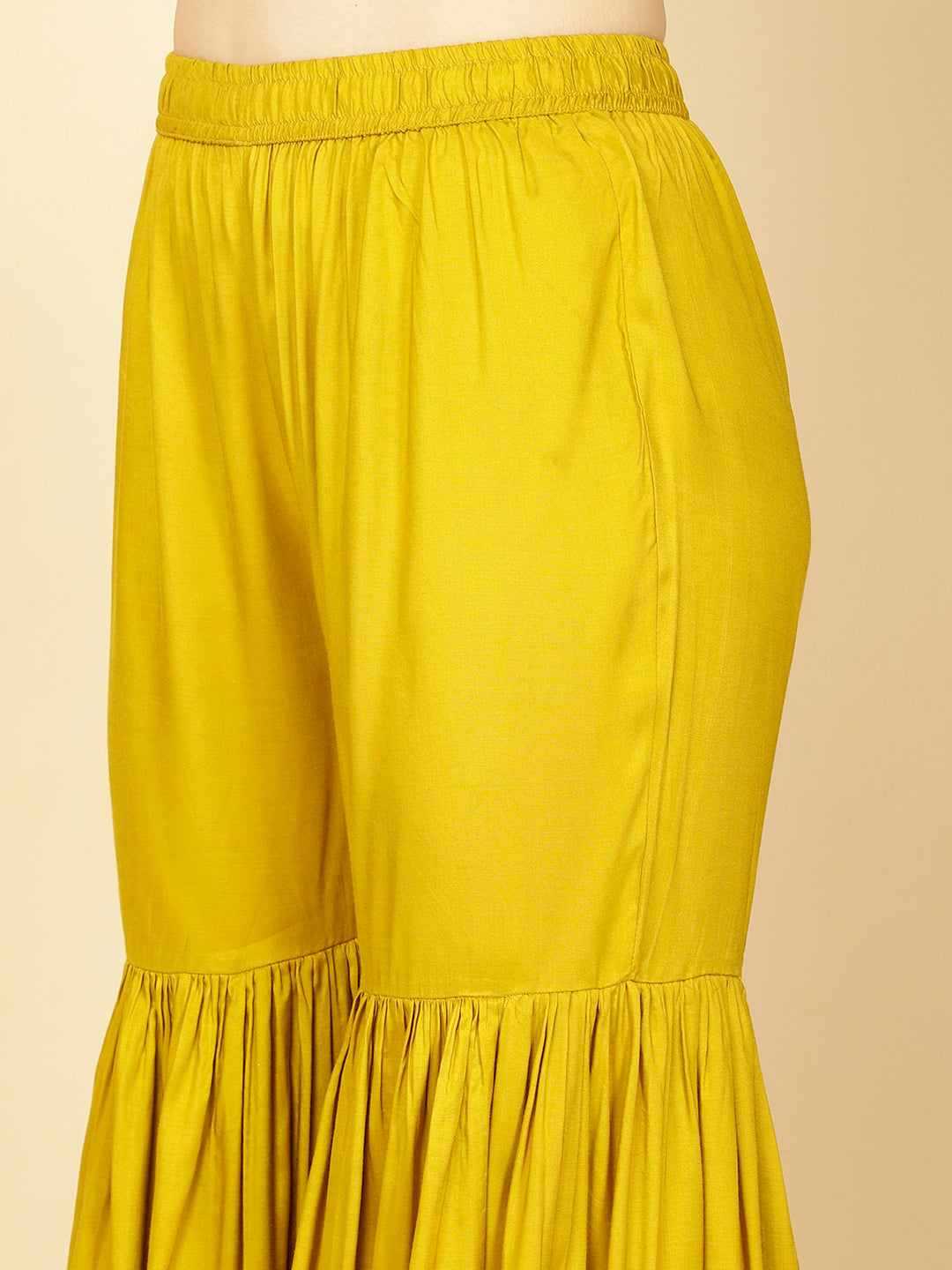 Woven Banarasi Kurti With Sharara &amp; Dupatta
