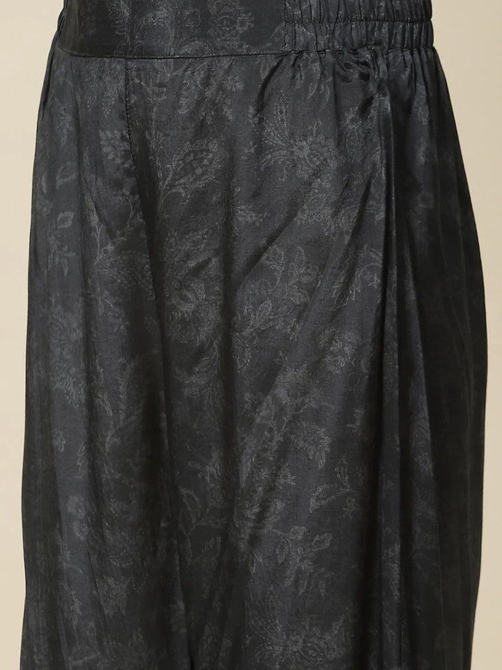 Printed Crepe Kurta With Palazzo