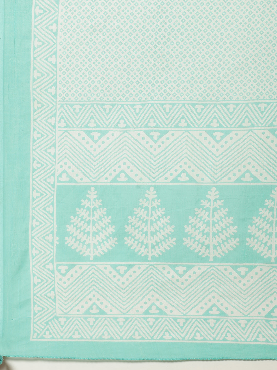 Floral Printed Cotton Kurta With Pant &amp; Dupatta