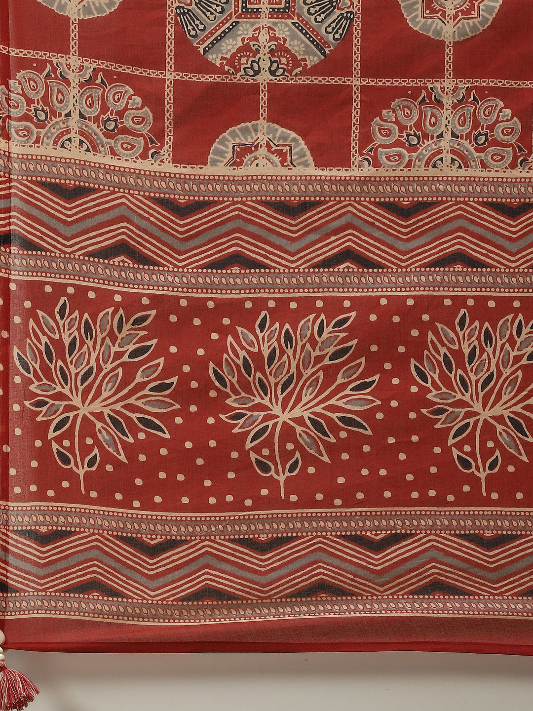 Printed Cotton Kurta With Pant &amp; Cotton Dupatta
