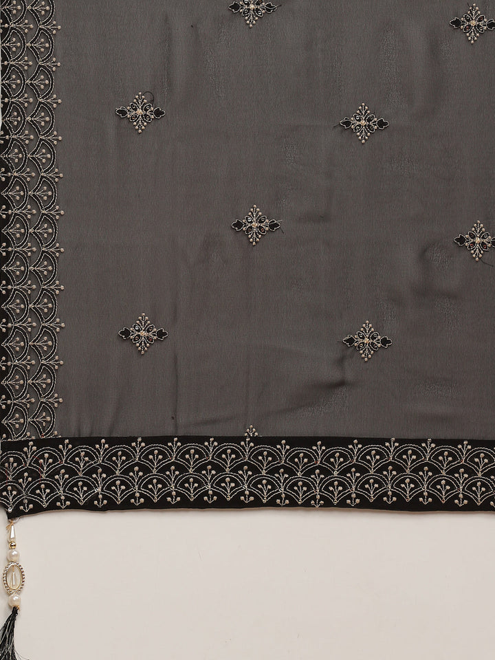 Resham Jaal Georgette Kurta With Churidar &amp; Dupatta
