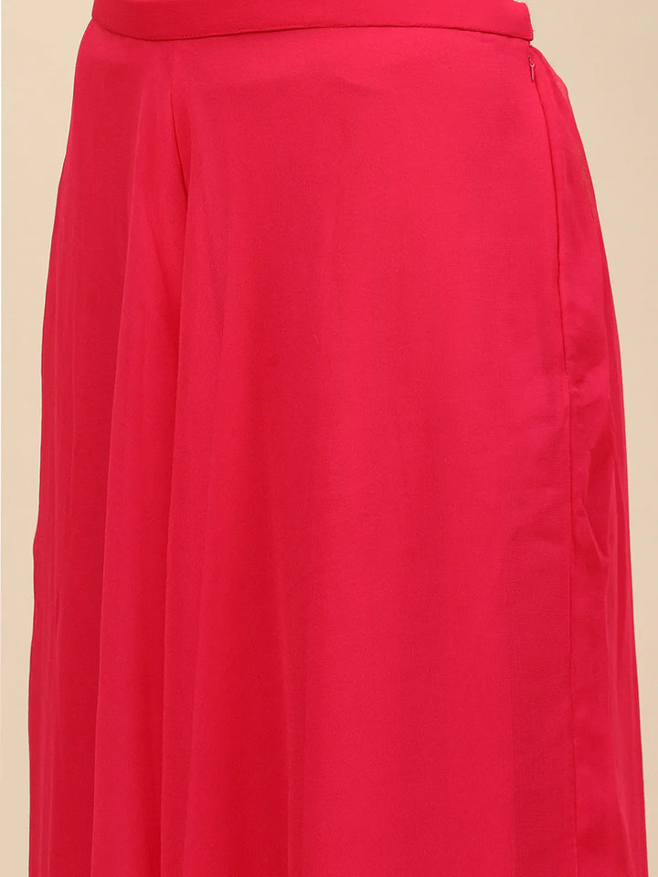 Sequin Embroidered Georgette Kurta With Sharara &amp; Dupatta