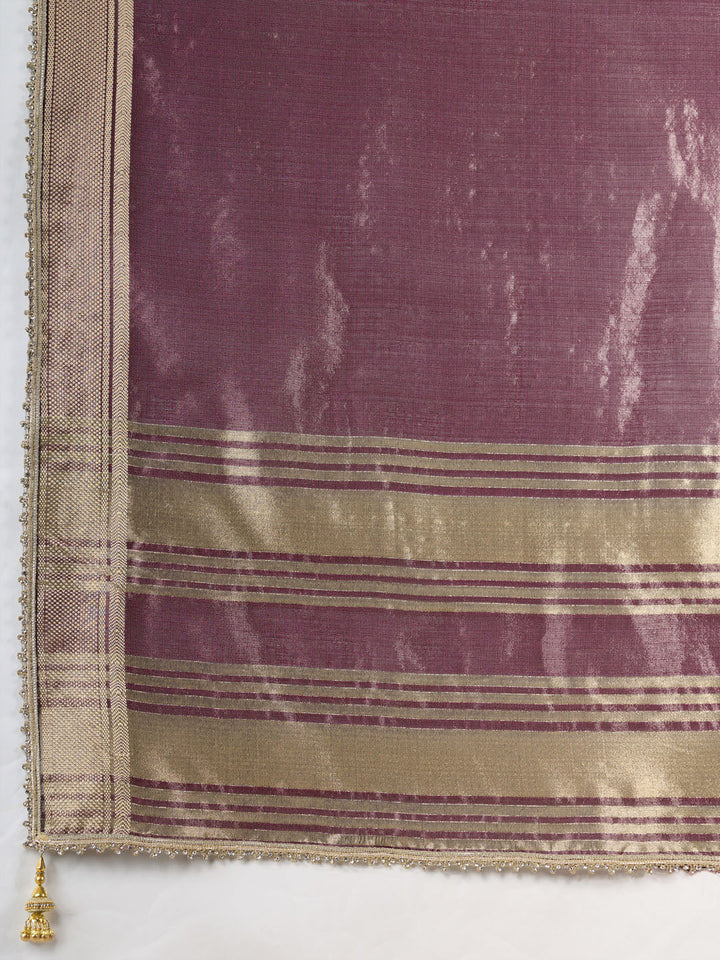 Gota Embroidered Art Silk Woven Saree