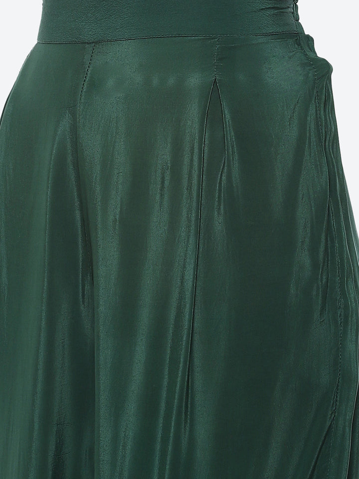 Green Digital Printed Crepe Salwaar Kameez Stitched Suit