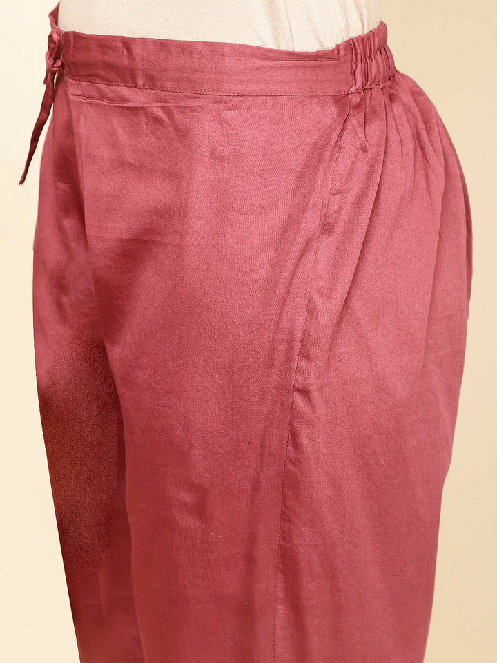 Embroidered Tussar Kurta With Pants &amp; Dupatta