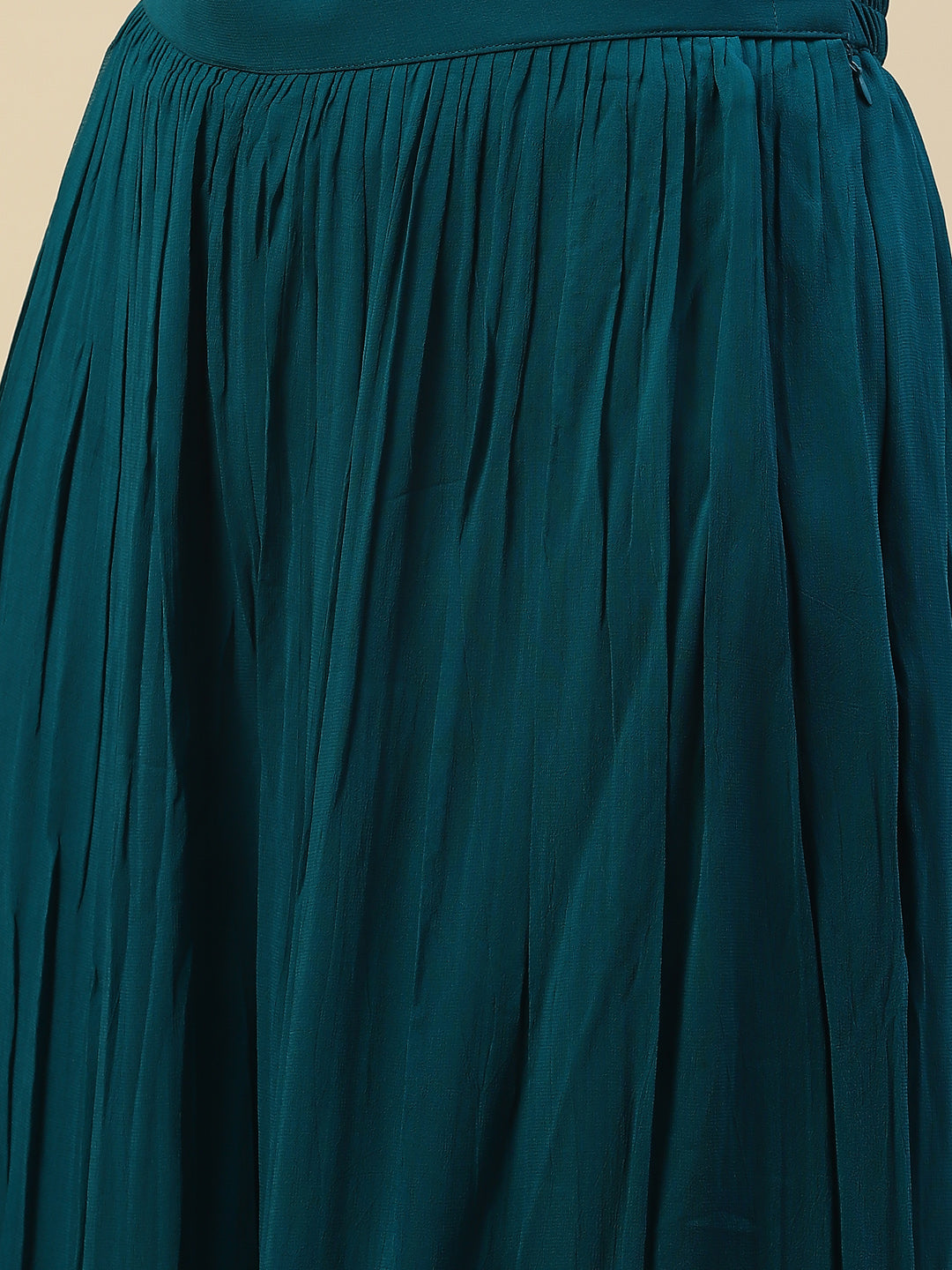 Embroidered Georgette Kurta With Palazzo &amp; Dupatta
