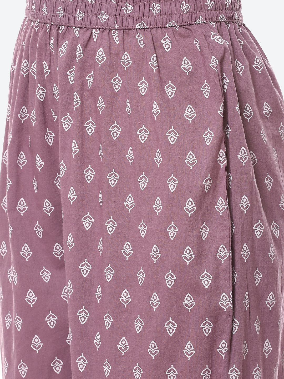 Resham Work Printed Cotton Kurta With Palazzo