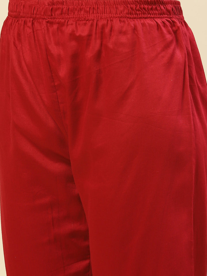 Embroidered Tussar Kurti With Pant