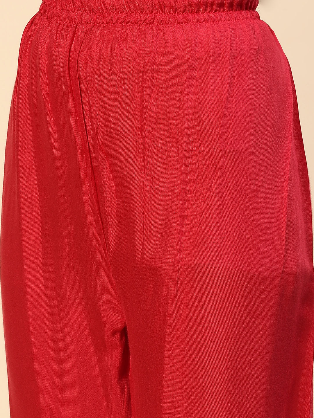 Neck Embroidered Leheriya Printed Cotton Kurta With Pants