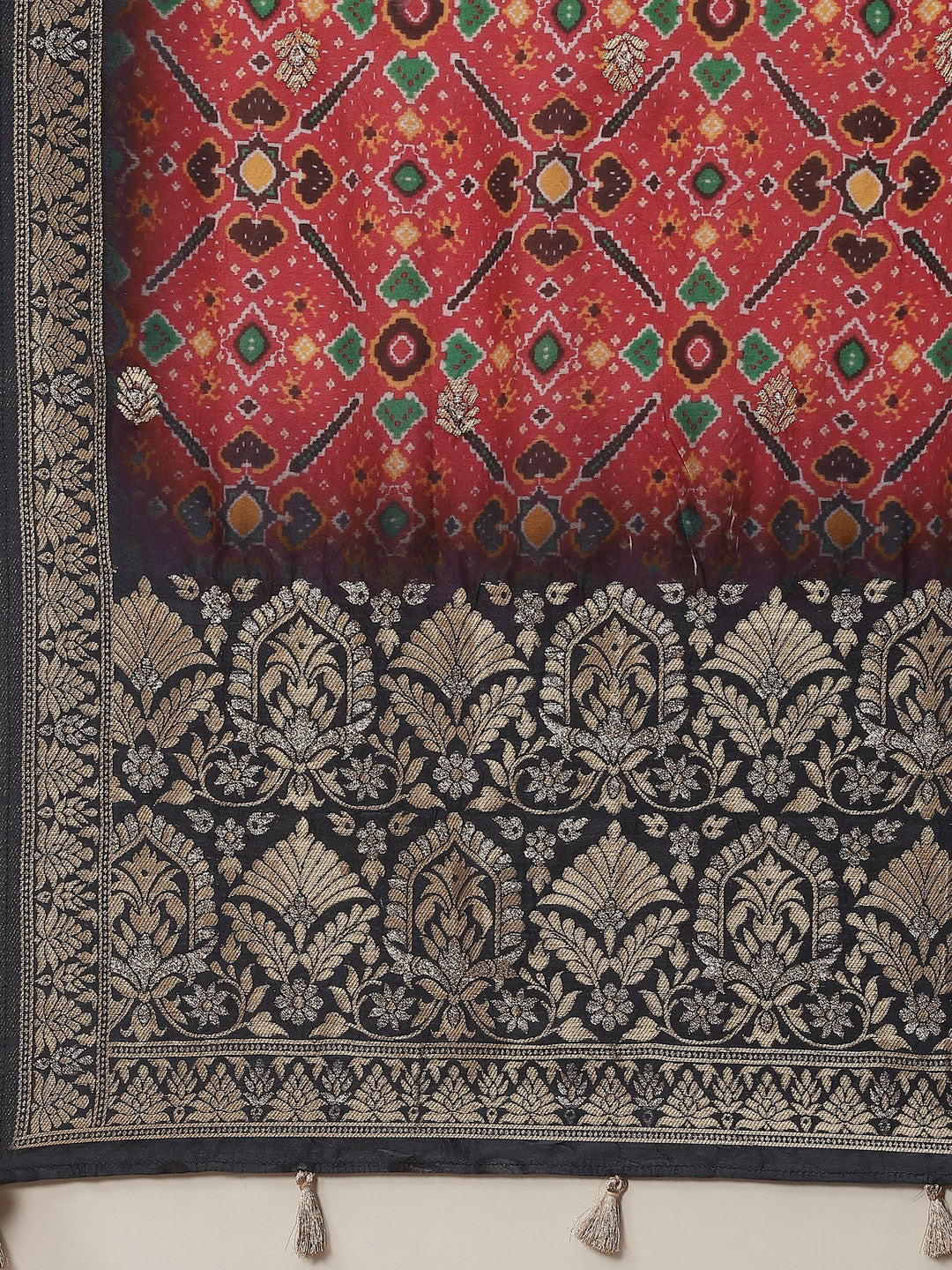 Zari Booti Cotton Kurta With Pants &amp; Dupatta