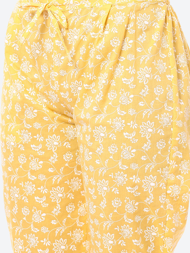 Sequin Work Printed Cotton Kurta With Pant