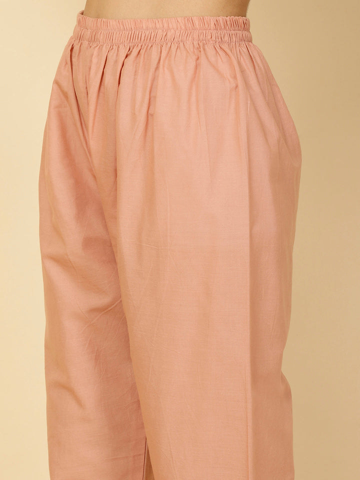 Floral Printed Chanderi Kurta With Pants &amp; Dupatta
