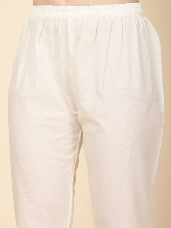 Floral Printed Cotton Kurta With Pants