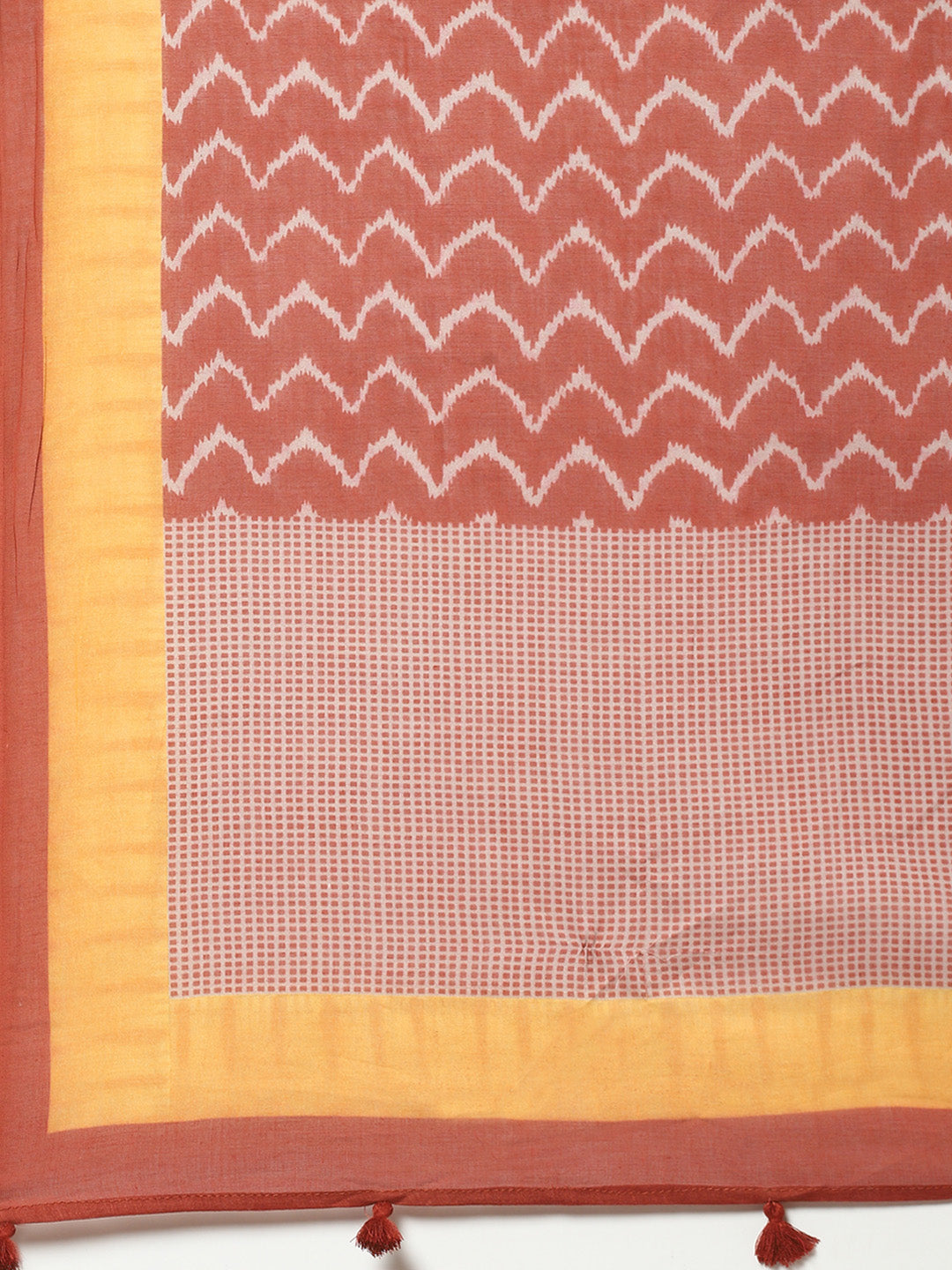 Embroidered Cotton Kurta With Pant &amp; Chanderi Dupatta