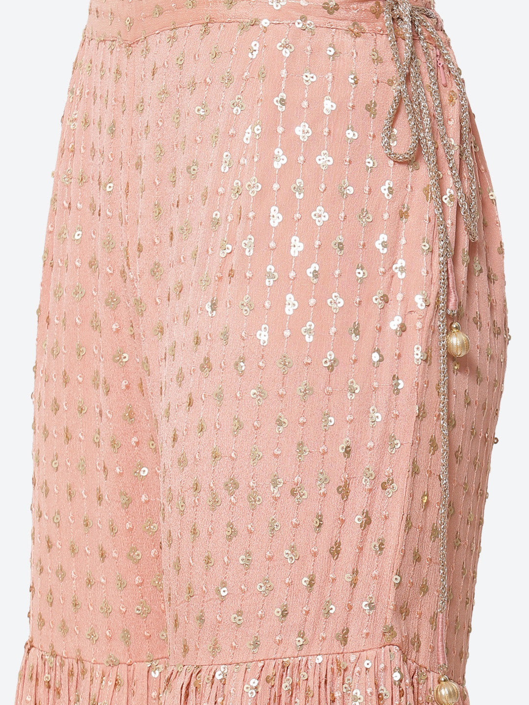 Sequence Georgette Stitched Salwar Kameez With Net Booti Dupatta