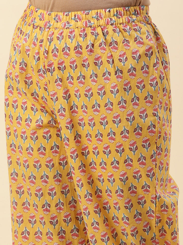 Printed Cotton Kurta With Pants