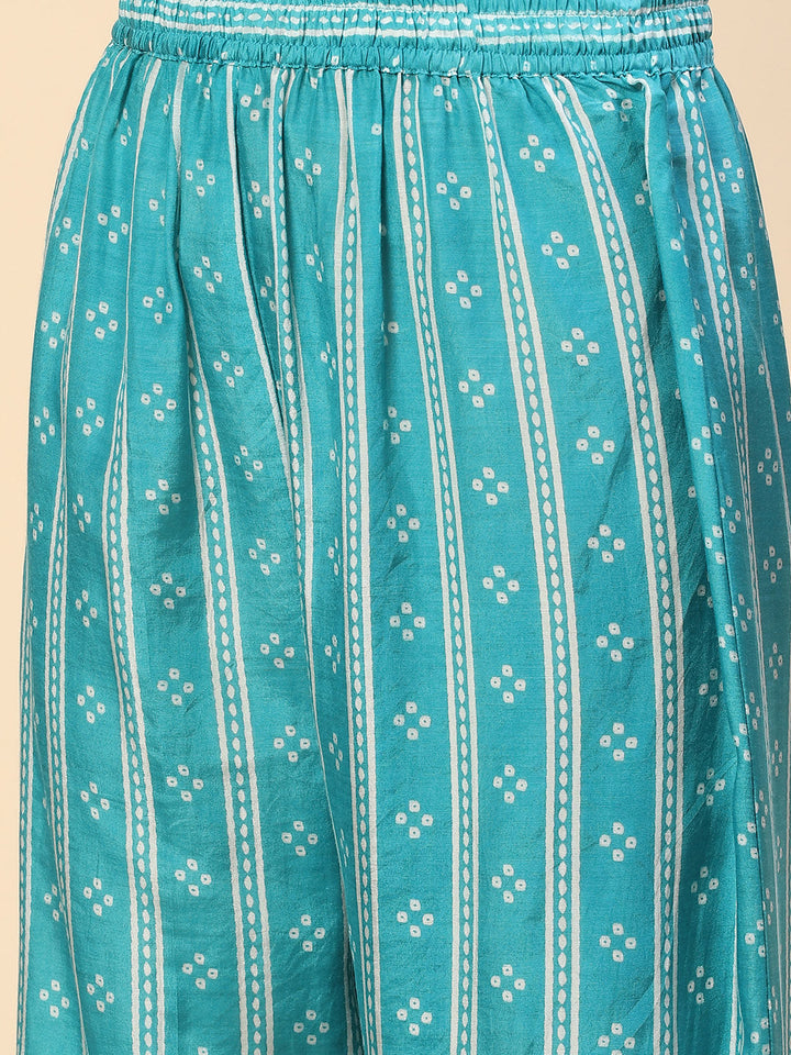 Printed Muslin Kurta With Pants