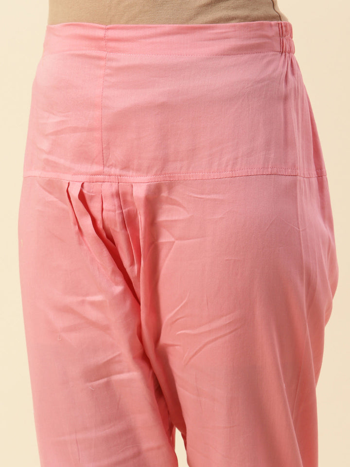 Floral Printed Cotton Kurta With Pants