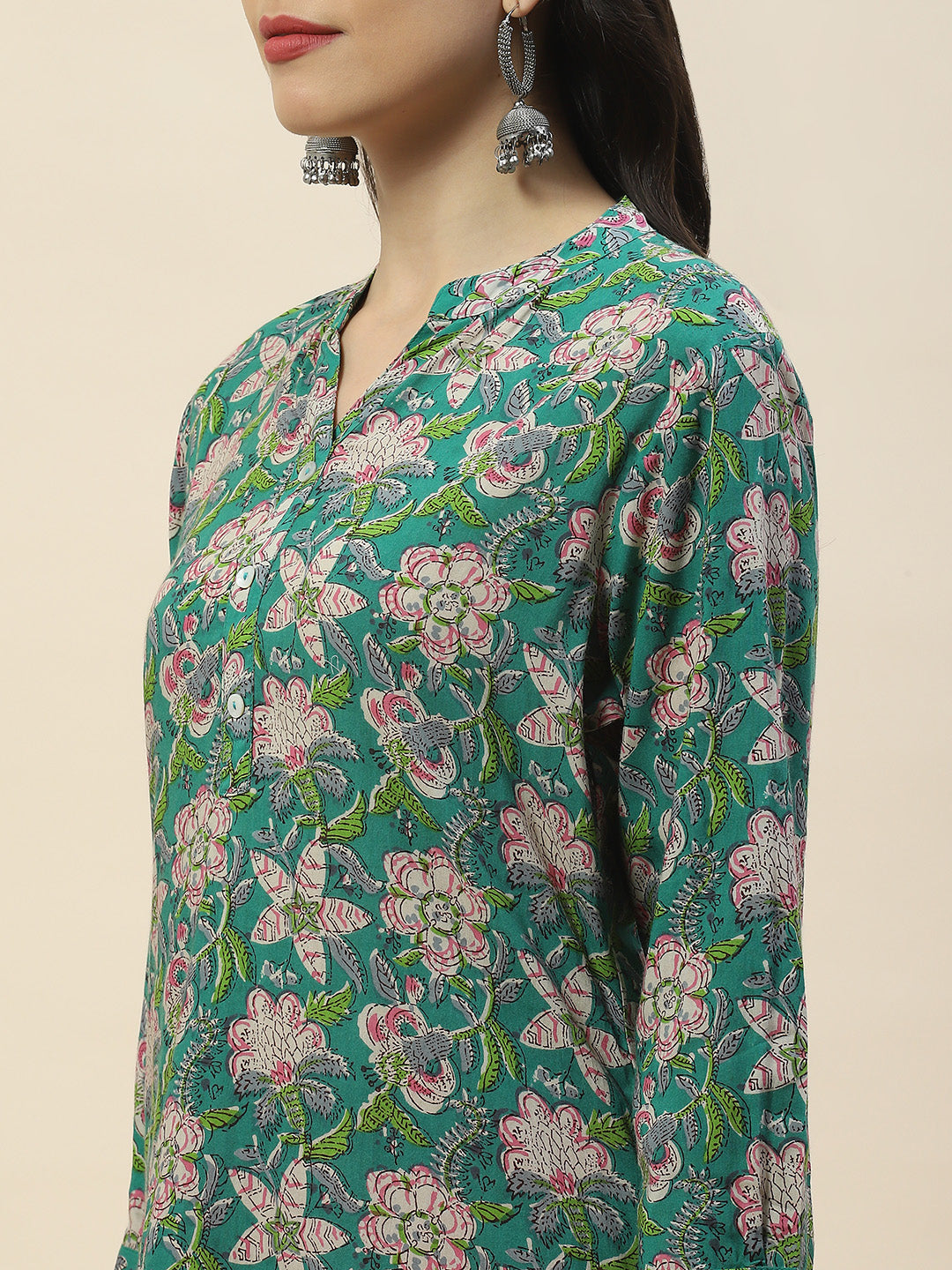 Printed Cotton Short Kurti