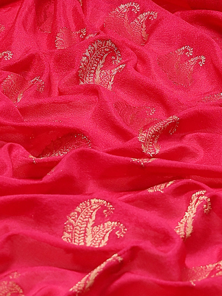 Plain Crepe Saree