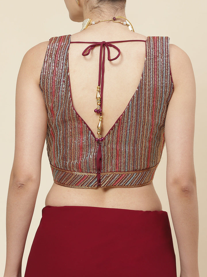 Stone Embroidered Georgette Saree