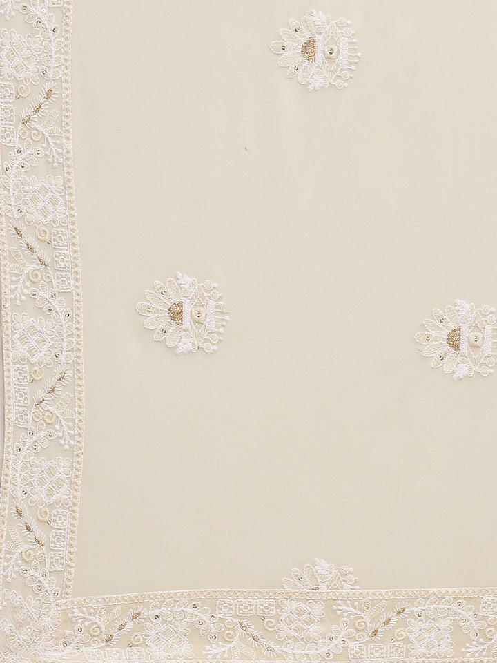 Resham Jaal Georgette Kurta With Pants &amp; Dupatta