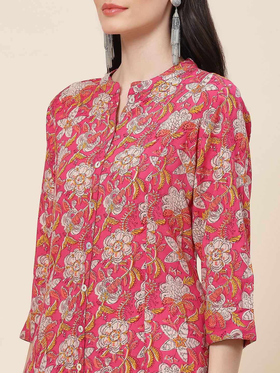 Floral Printed Cotton Kurta