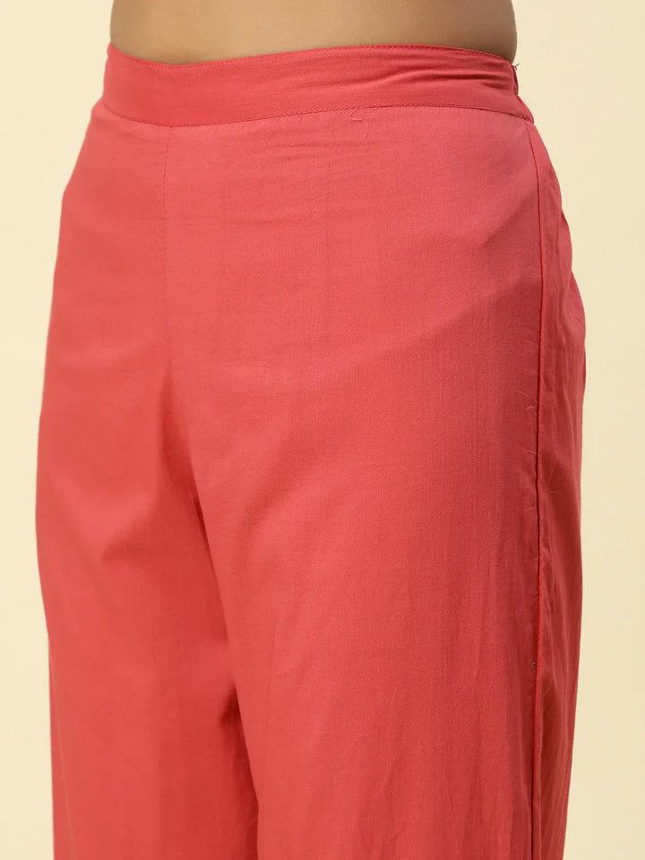 Printed Cotton Kurta With Palazzo