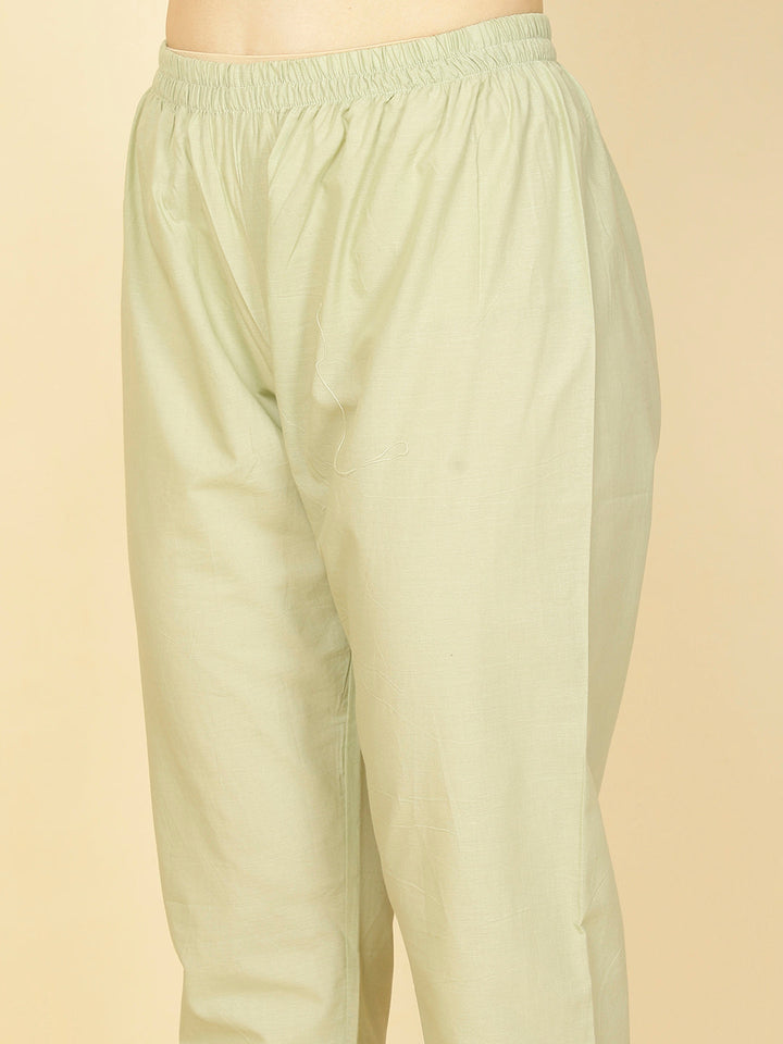 Floral Printed Chanderi Kurta With Pants &amp; Dupatta