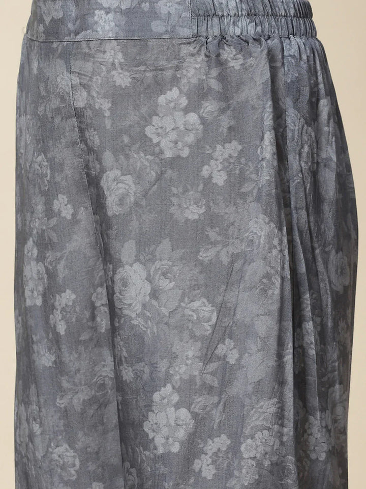 Printed Crepe Kurta With Palazzo