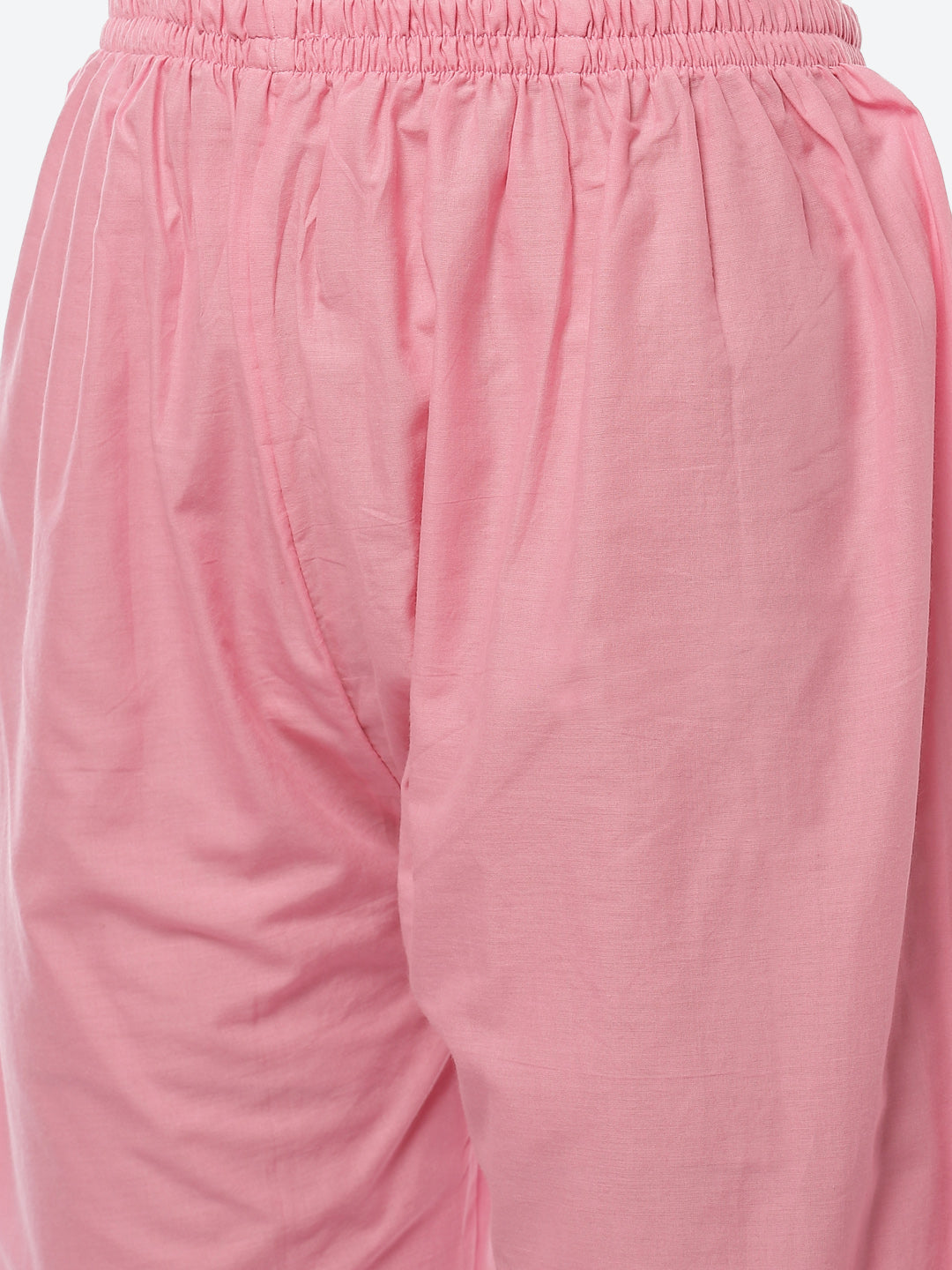 Printed Gota Neck Cotton With Pant