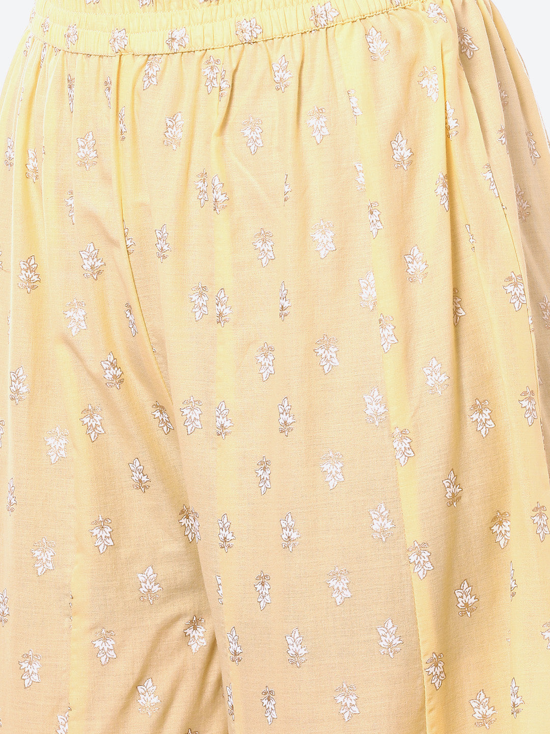 Resham Work Floral Cotton Anarkali With Palazzo