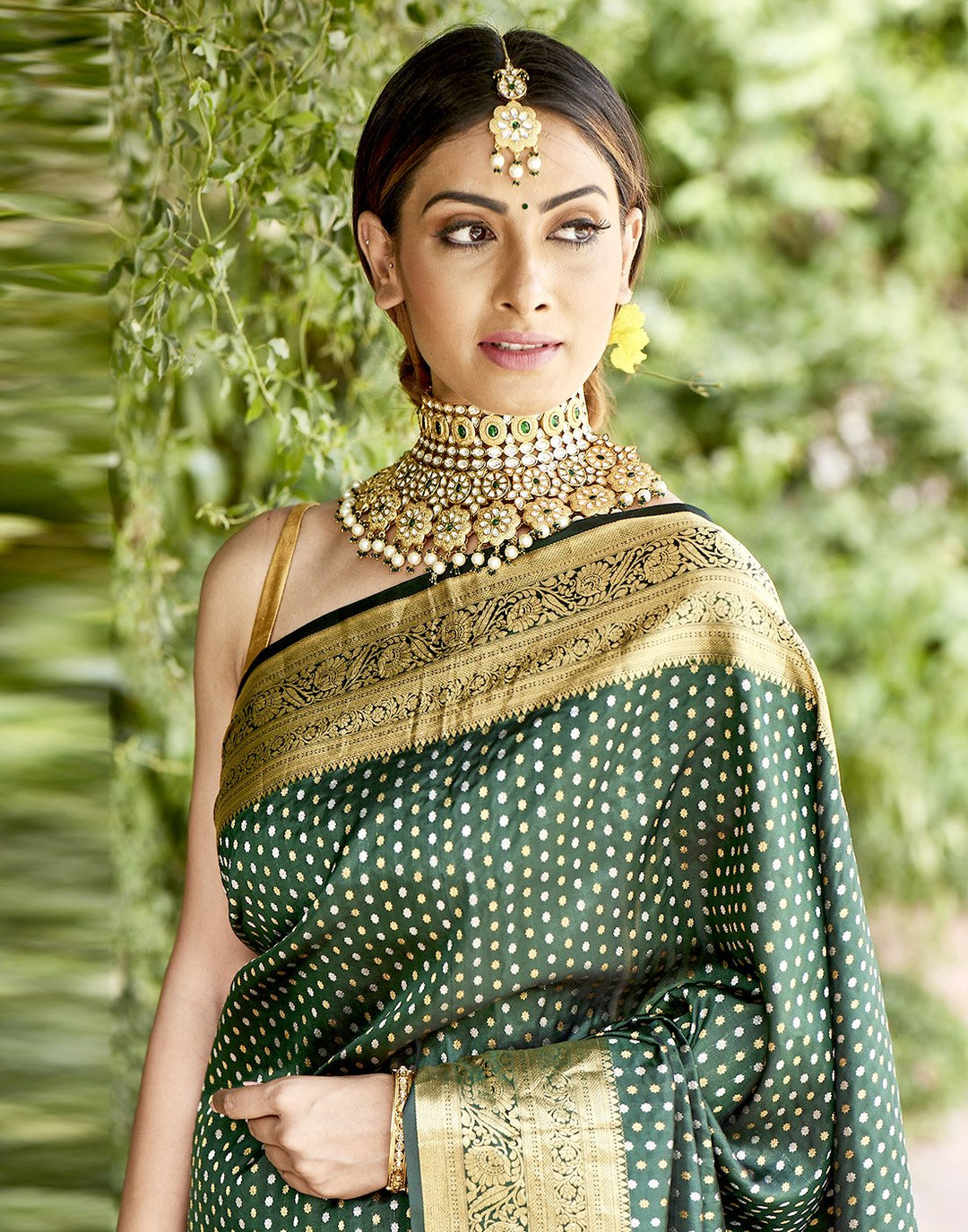 MBZ Meena Bazaar-Handloom Kanivaram Woven Saree