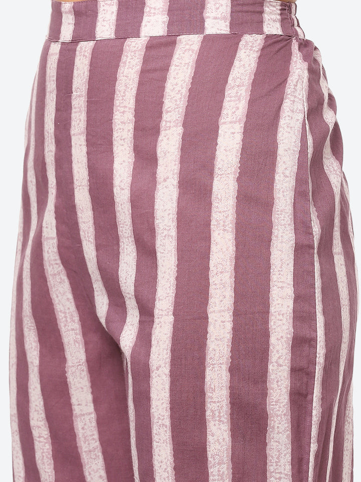 Sequin Work Printed Cotton Kurta With Pant