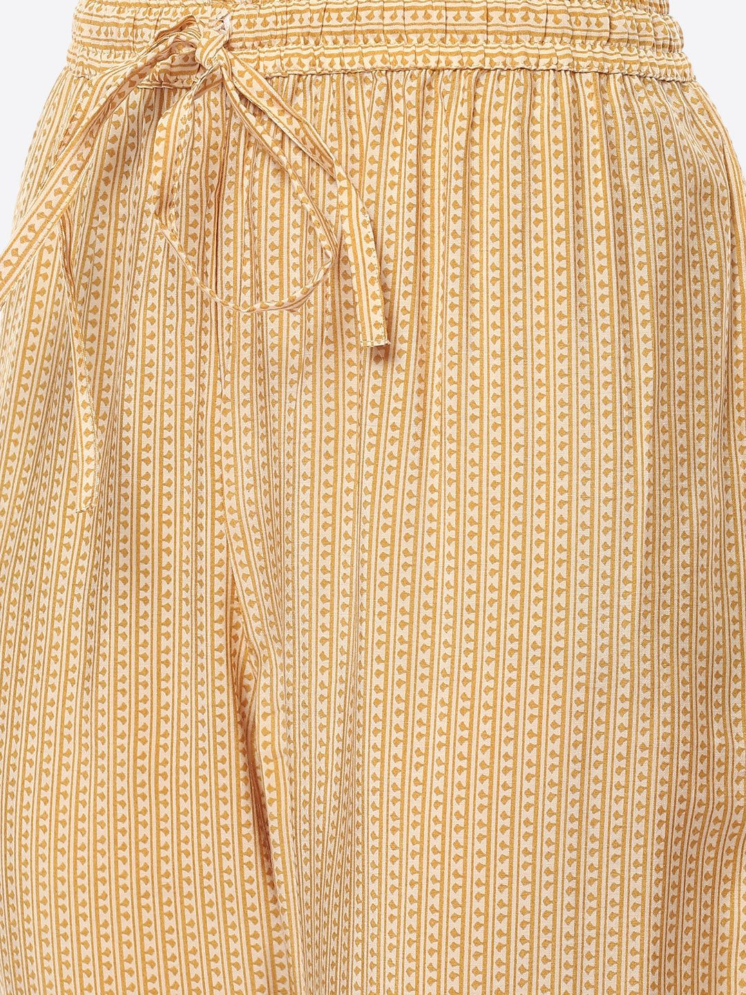 Printed Neck Embroidered Patti Chanderi Kurta With Pant