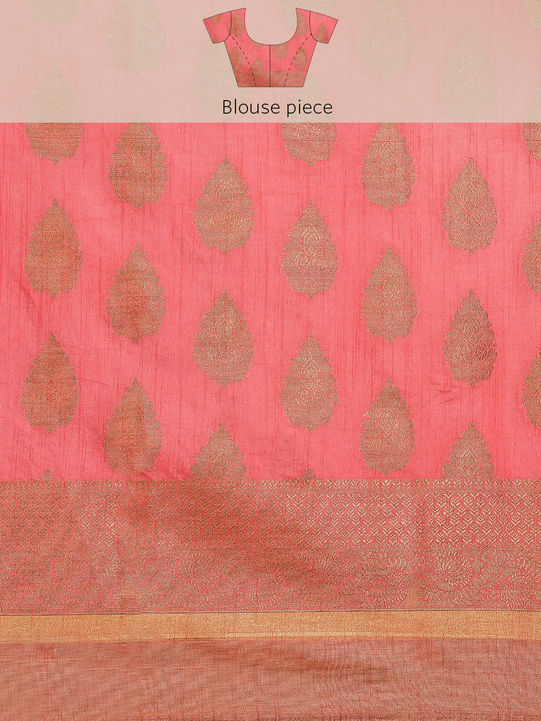 Zari Border Booti Art Handloom Woven Saree