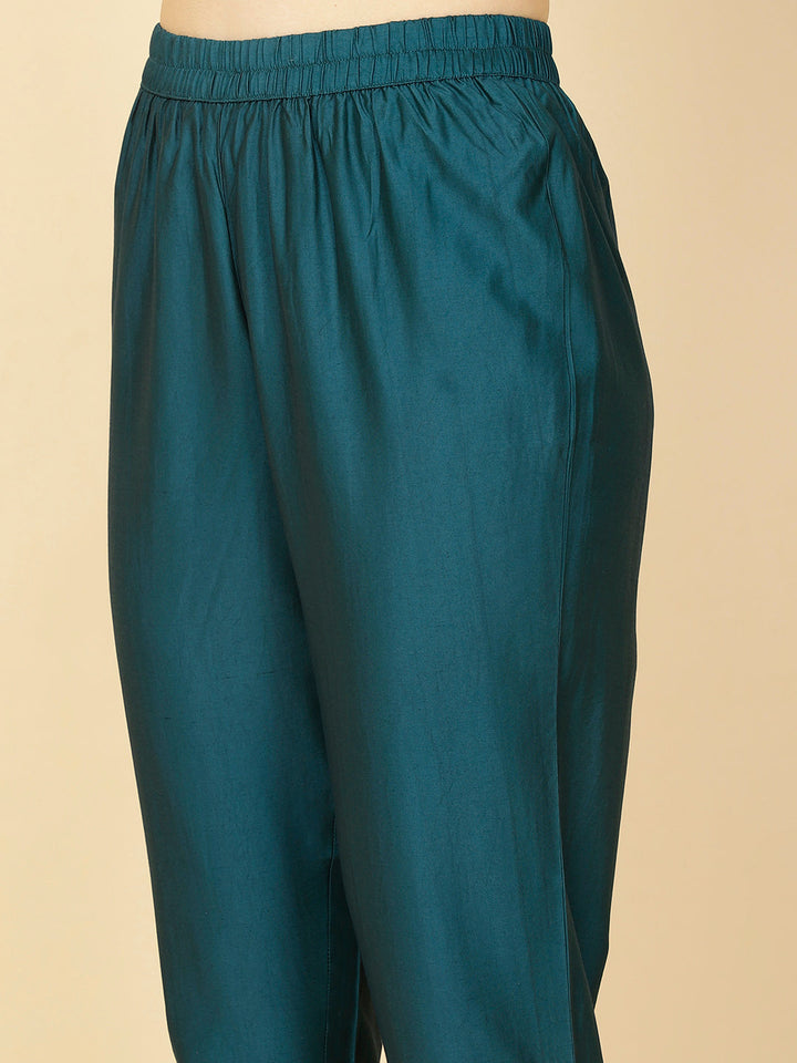 Printed Handloom Kurta With Pants &amp; Dupatta