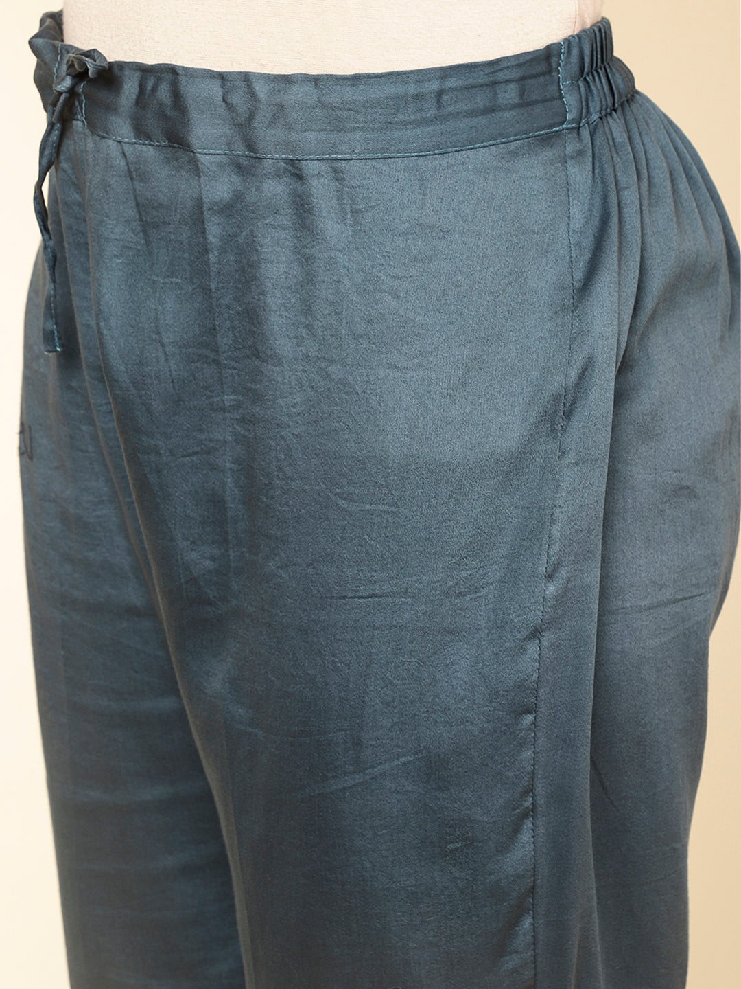 Embroidered Tussar Kurta With Pants &amp; Dupatta