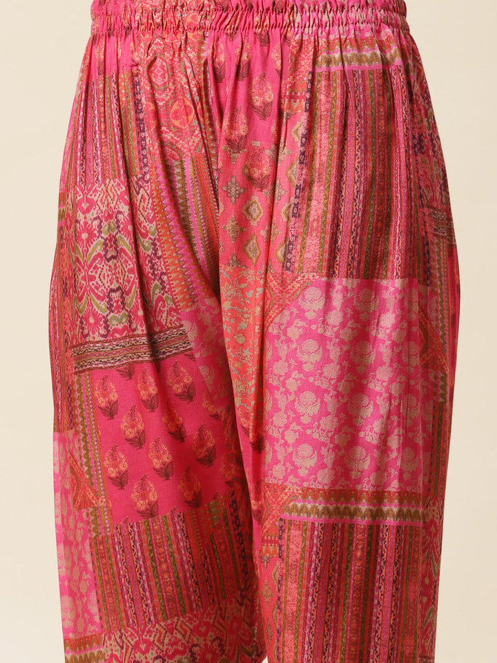 Printed Muslin Kurta With Pants