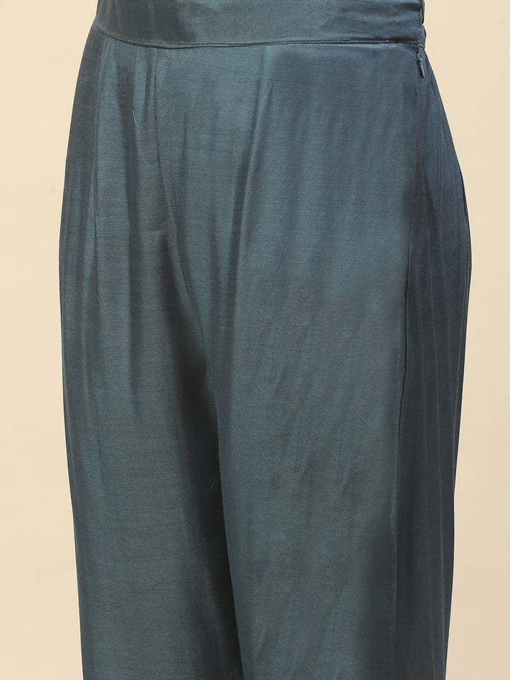 Printed Crepe Kurta With Pants