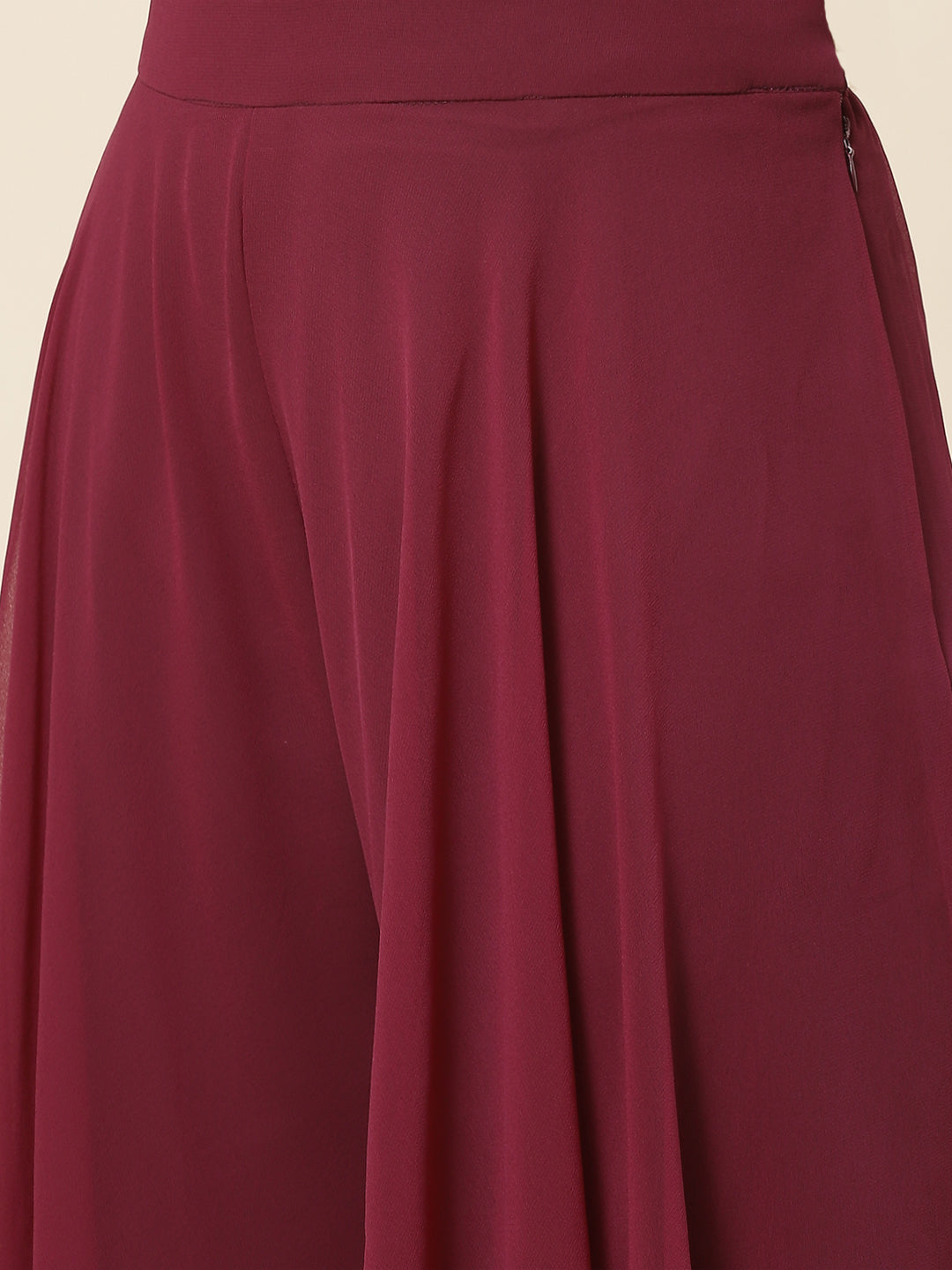 Resham Embroidered Georgette Kurti With Palazzo &amp; Dupatta