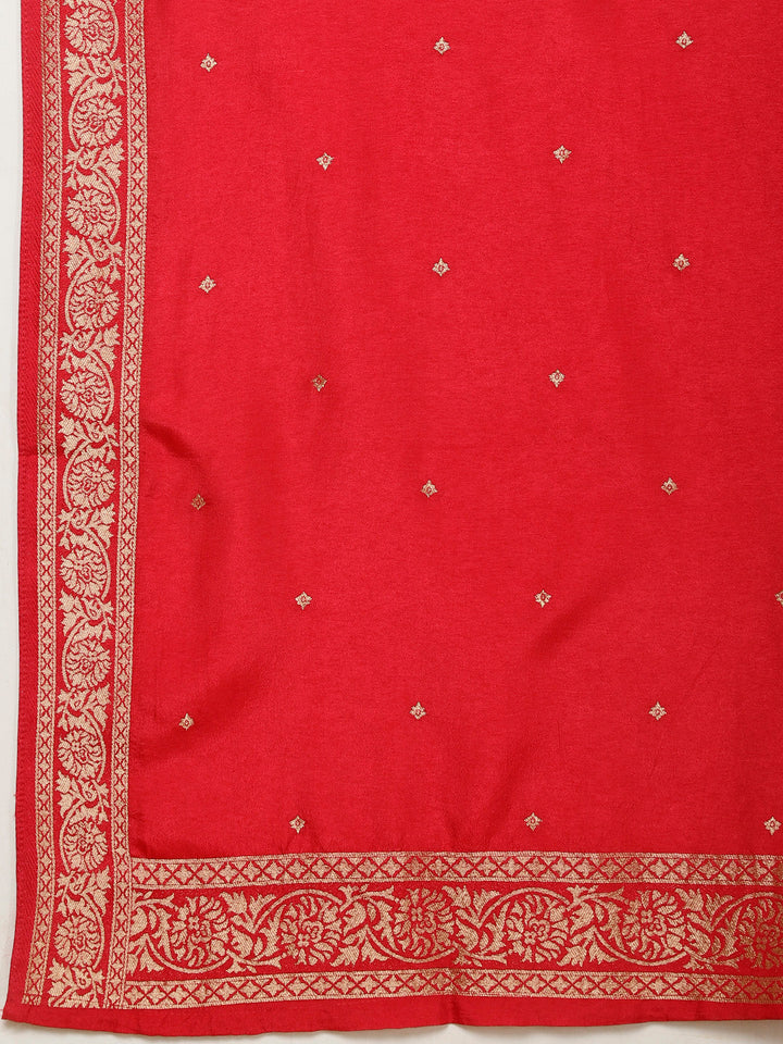 Ethnic Motifs Banarasi Kurta With Pants &amp; Dupatta