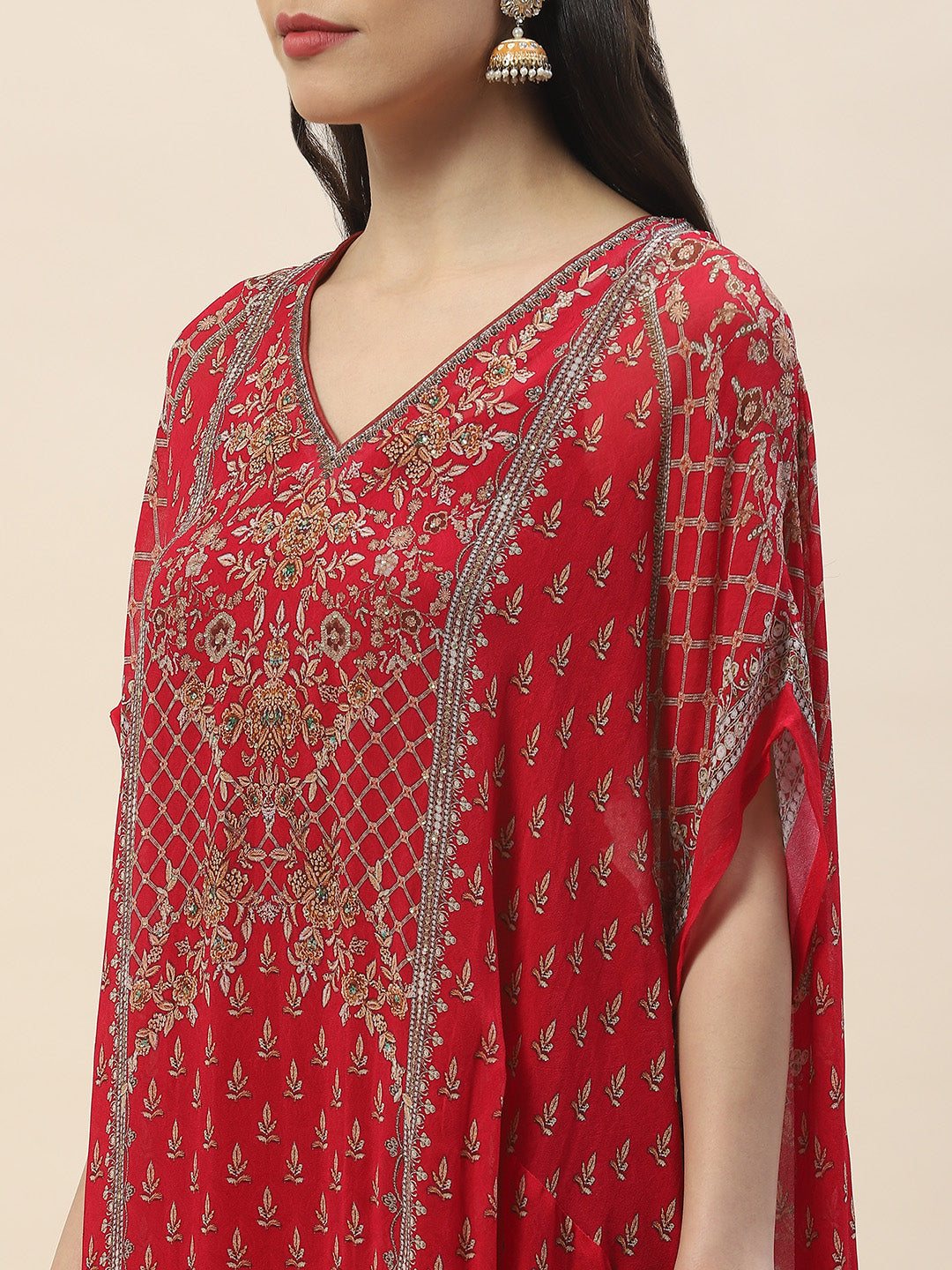 Digital Print Georgette Kaftan Kurta