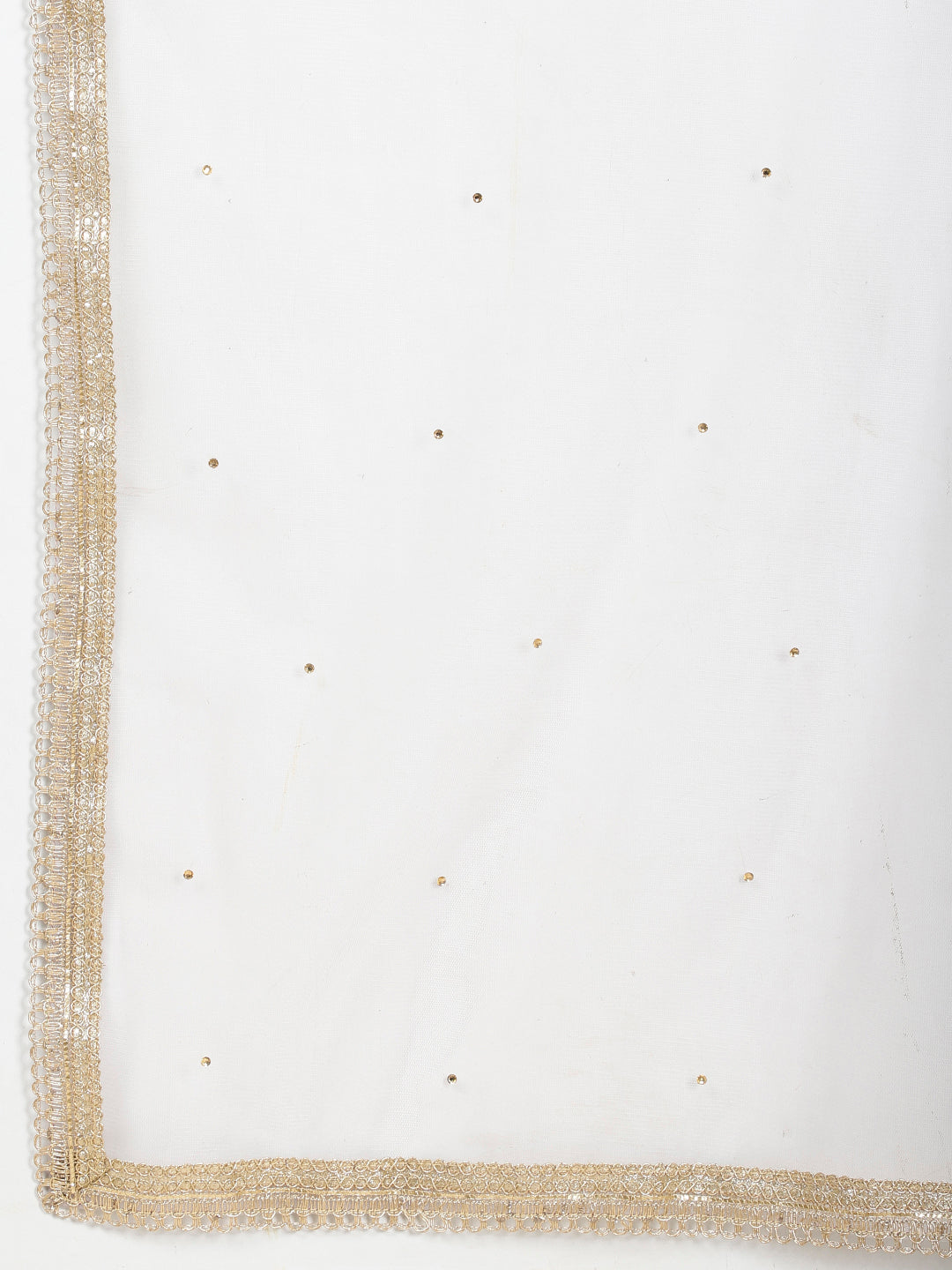 Zari Embroidered Georgette Choli With Lehenga &amp; Dupatta