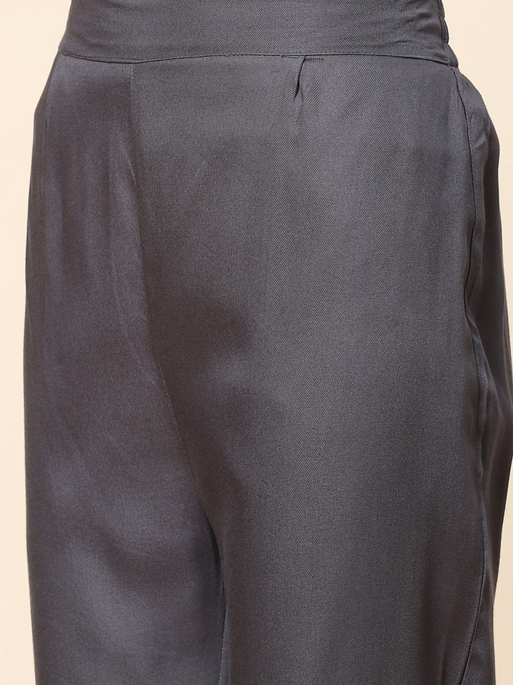 Floral Printed Pashmina Kurta With Pants