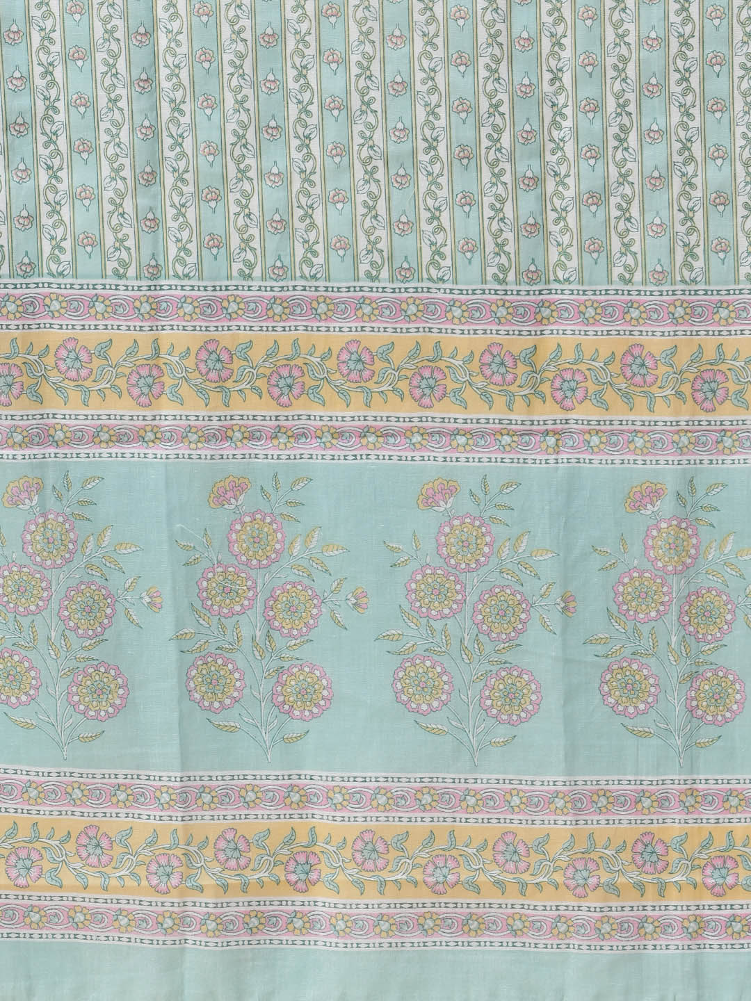 Floral Printed Cotton Kurta With Pants &amp; Dupatta
