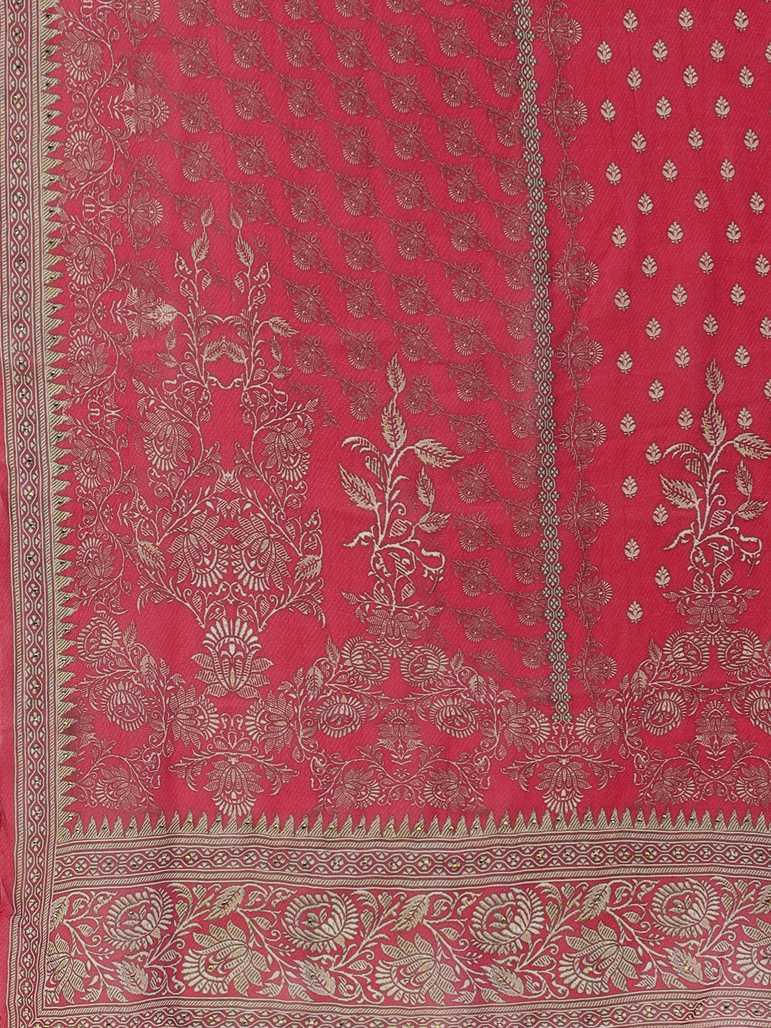 Digital Printed Crepe Kurti With Sharara &amp; Dupatta
