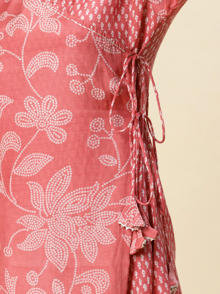 Floral Printed Muslin Kurta With Pants