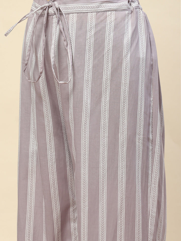 Printed Cotton Kurta With Pants