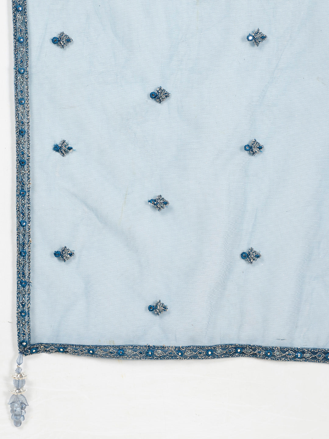 Embroidered Crepe Choli With Lehenga &amp; Dupatta